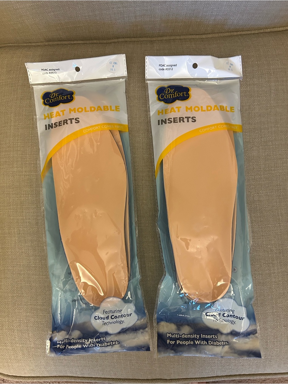 Dr. Comfort Heat 2 Pairs Moldable Insoles - 10.5
